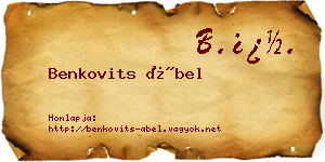 Benkovits Ábel névjegykártya